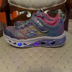 Girls Sketchers Flutter Heart Lights Loves Light-Up Sneaker• 13.5